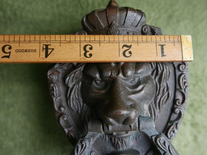 Vintage Door Knocker, Bronze Lion Head