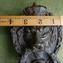 Vintage Door Knocker, Bronze Lion Head Image 9