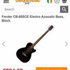 Fender 6B-60SCE Electro acoustic bass