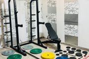 Half Rack Olympic Weights Barbell Dumbbells