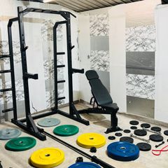 Half Rack Olympic Weights Barbell Dumbbells
