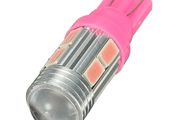 2x T10 158 194 168 W5W 5730 10 smd led Light Bulb Lamp super Pink / Purple