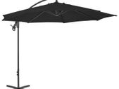 Cantilever Umbrella with Steel Pole 300 cm Black