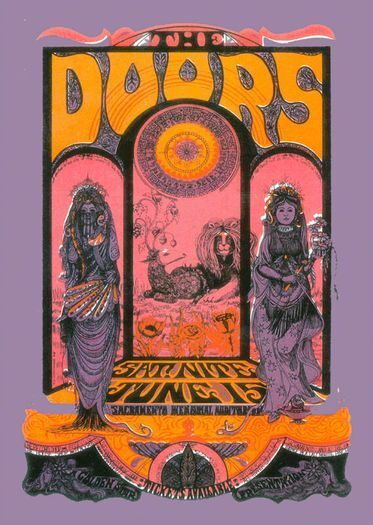 The Doors - Sacramento Memorial Auditorium 1970 - Rare Mini Print/Poster