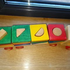 Wooden shape sorter truck