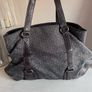 DKNY Navy and Brown Bag with Leather Image 2