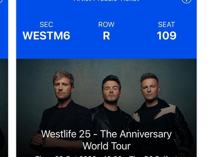 westlife tickets