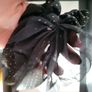 Black hair scrunchie with bow tie NEW Image 3