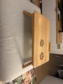 Wooden laptop holder