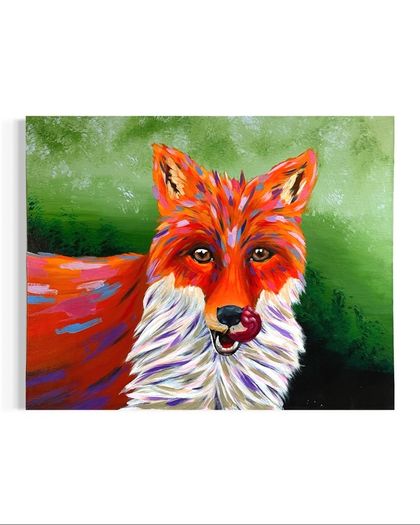 Fox Original Acrylic Painting
