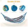 Cotton Hammock Portable w/ Carrying Bag Brazilian Fringe Deluxe Swing Chair for Beach, Yard, Bedroom, Patio, Porch, Indoor, Outdoor Image 3