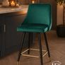 Luxury Velvet Bar Stools  Set Of 2  129e Image 2