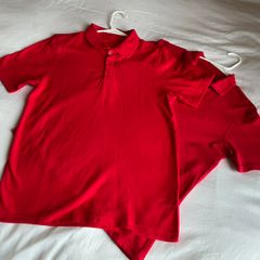 School uniform red polo shirts new no tags x 2
