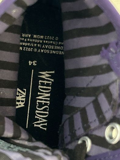 Zara Wednesday Addams Trainers 34