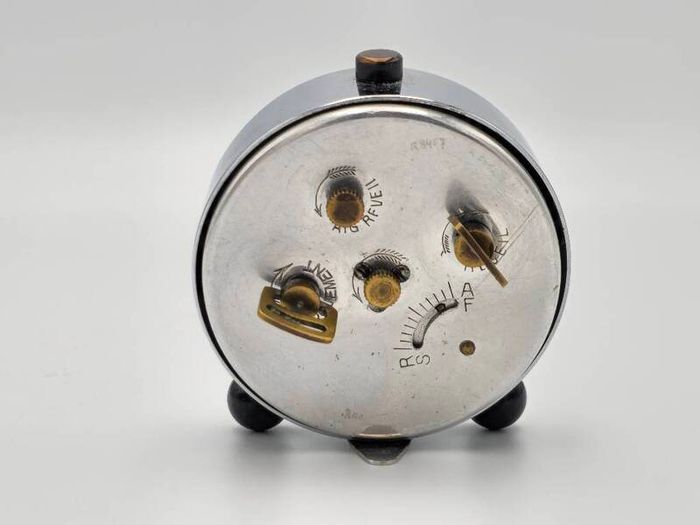 Vintage 1940s L.Ruckli Luzern Swiss made Alarm Clock WW2 Era