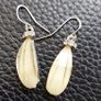 Earrings  - pale green hue / cream Image 2