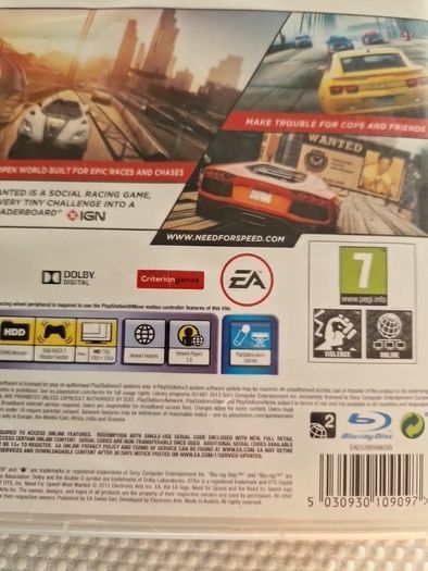 Need for Speed Most Wanted PlayStation3 Ps3 Games Original