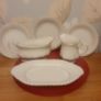 China Sandard' Collectable Vintage China Pieces ... Biscuit Plate, Gravy Boat, 3 Cake Plates and a Milk Jug Image 9