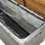 Garden Storage Bench 120 cm Poly Rattan Grey Image 3