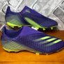 NWOB Adidas X Ghosted.3 Laceless FG Soccer Football Boots UK9 EU43.3 Purple/Green Image 3