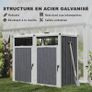 2 x 240 L Bins Outdoor Bin Cover 180 Lift-Up Lid Galvanized Steel Image 5