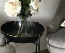 Black metal side Table