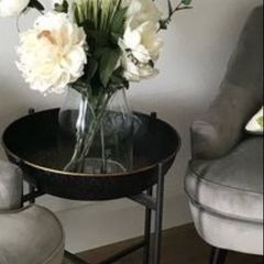 Black metal side Table