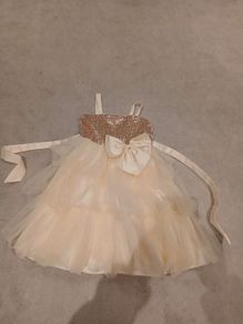 Girls  gold dress age 7