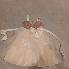 Girls  gold dress age 7