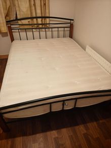 Double bed and mattress