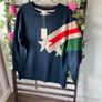 jumper bnwt navy patterned jumper size large Monsoon Image 2