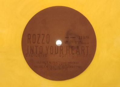 Rozzo - Into Your Heart - Vale Music - ORIGINAL + Mr. Spring Mixes - YELLOW Vinyl! Near MINT Condition!!
