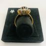 Vintage 18ct Yellow Gold Garnet & Diamond Cluster Ring Image 8