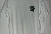 White and Green Good Thing Take Time T Shirt size Large