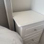 White sturdy bedside lockers x2 Image 3