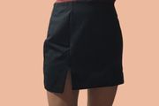 Elegant Black Slit Skirt Versatile &amp; Chic