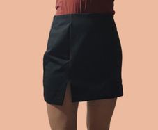 Elegant Black Slit Skirt Versatile & Chic