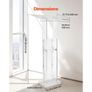 Podium Stand, 1265 mm Acrylic Lectern, Portable Laptop Desk with Wide Reading Surface and Storage Shelf, Book Stopper Image 5