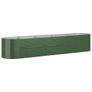 Garden Raised Bed Galvanised Steel 368x80x68 cm Green Image 2