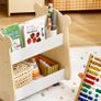 Childrens Storage Shelf with Wheels 3 Tier Book & Toy Organiser Image 5