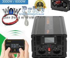 26711 Inverter 3000W to 6000W Pure Sine Wave Power DC converter LCD + Digital Remote Control