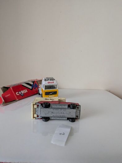 4 vintage Corgi Juniors die-cast models, made in Great Britain. These are classic 1:64 scale models