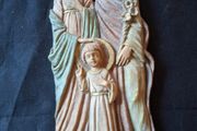 Beautiful Old Holy Family Religious Wall Plaque Jesus, Mary and Joseph, Postage Available or collection