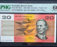 Australia | 20 Dollars | 1989 | P.46f | EVZ 662730 | GEM UNC 66 EPQ