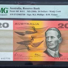 Australia | 20 Dollars | 1989 | P.46f | EVZ 662730 | GEM UNC 66 EPQ