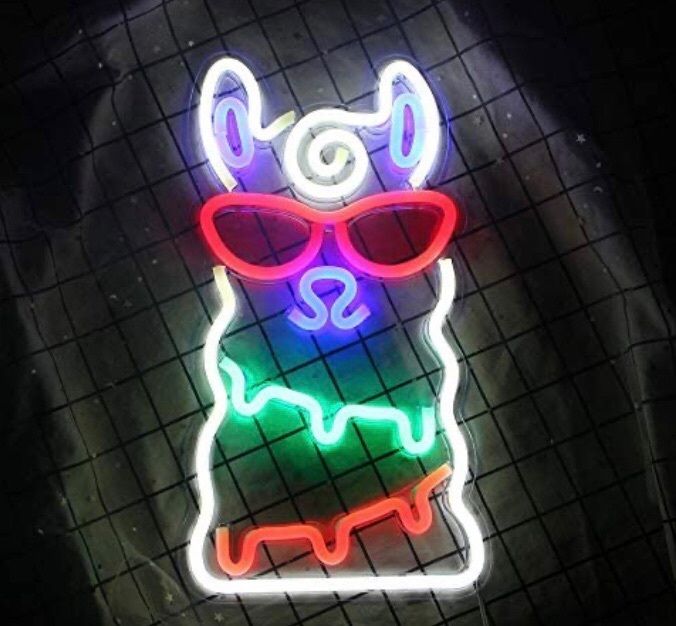 Alpaca Neon Light LED Neon Sign Wall Lights Operated by USB (15.7 inch 8.7 inch)