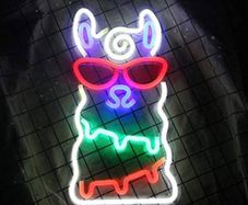 Alpaca Neon Light LED Neon Sign Wall Lights Operated by USB (15.7 inch 8.7 inch)
