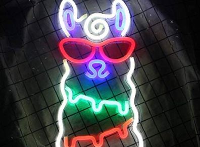 Alpaca Neon Light LED Neon Sign Wall Lights Operated by USB (15.7 inch 8.7 inch)