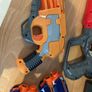 6 nerf guns, bullets and target Image 7