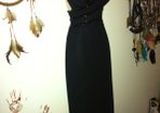 Absolutely Stunning Black Sequin Backless Maxi Dress by Morgan and Co. size 8-10
